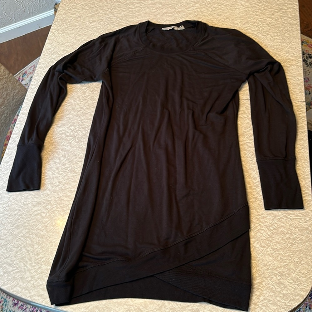 Athleta Criss-Cross Sweater Dress- Black. Size Medium.